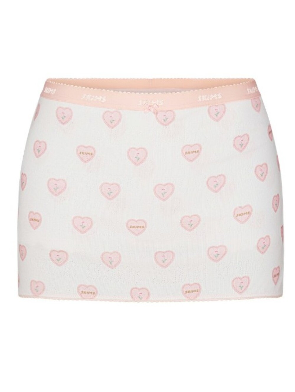 🆕 SKIMS Valentine's Day Logo Pointelle Micro Skort, Size Medium, NWT